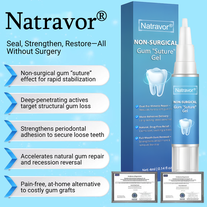 🎉 New Year's Special！👨‍⚕️ Dentist's Choice: Natravor® Non-Surgical Gum "Suture" Gel
