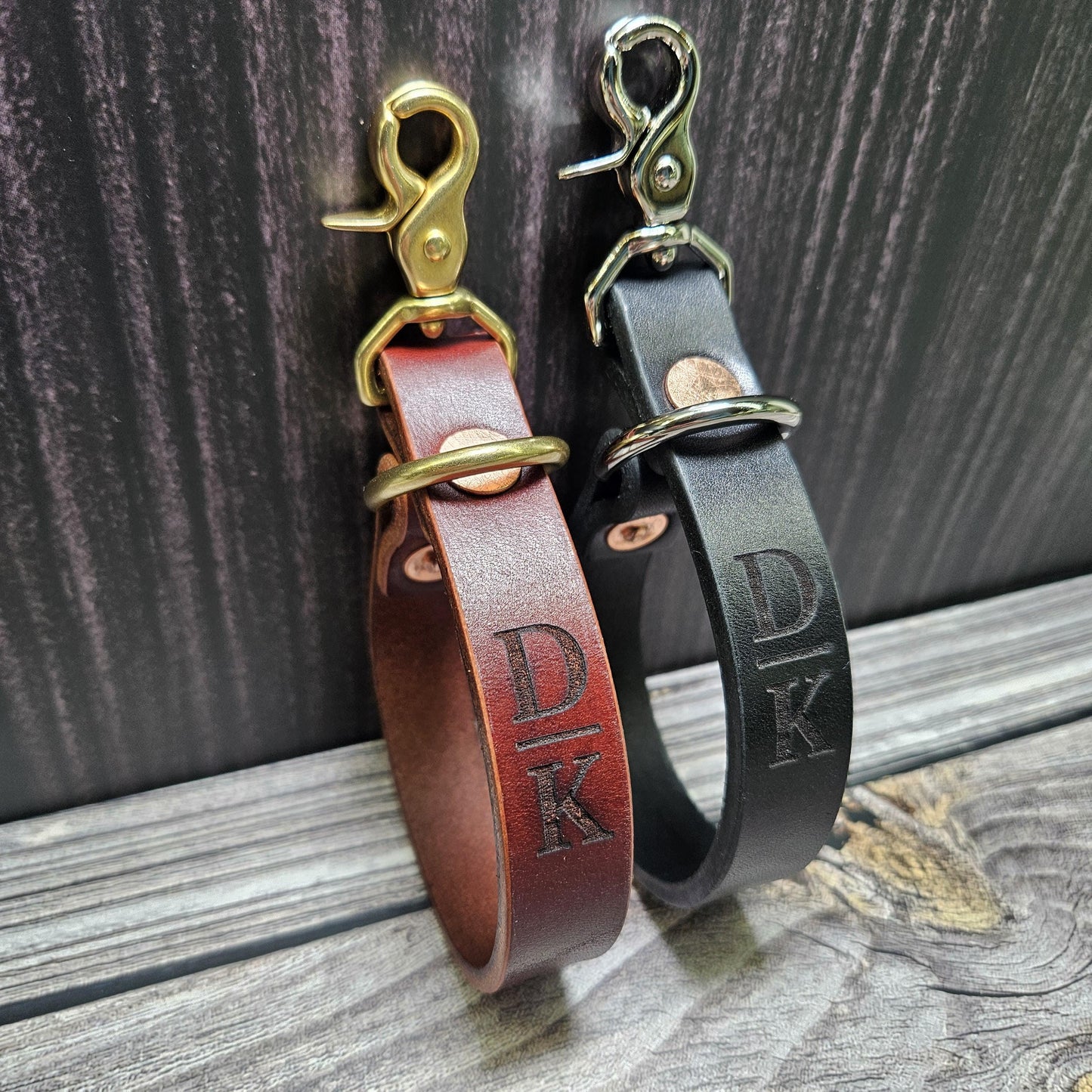 Leather Glove Holder with Clasp for Belt
