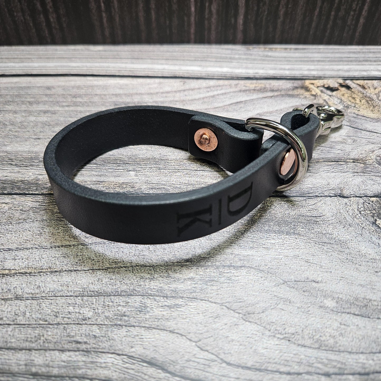 Leather Glove Holder with Clasp for Belt