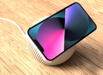 Magnetic Phone Charging Stand Compatible with MagSafe, Minimal Spherical Desk & Nightstand Dock Compatible with iPhone